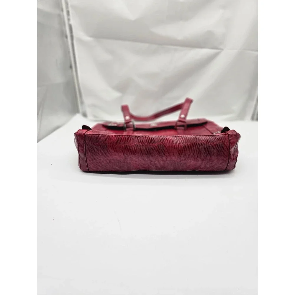 Diane Von Furstenberg DVF Large Shoulder Bag Women's Red Buckle Detail - Picture 4 of 16